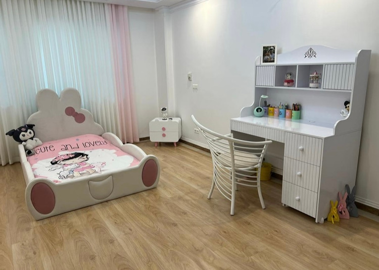 تخت فانتزی خرگوشی پاپیون دار ( محافظ دار )